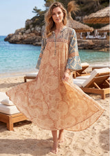 Vestido largo de algodón para mujer - Griva