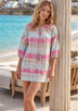 Minivestido de algodón con cuello redondo para mujer - Nysa