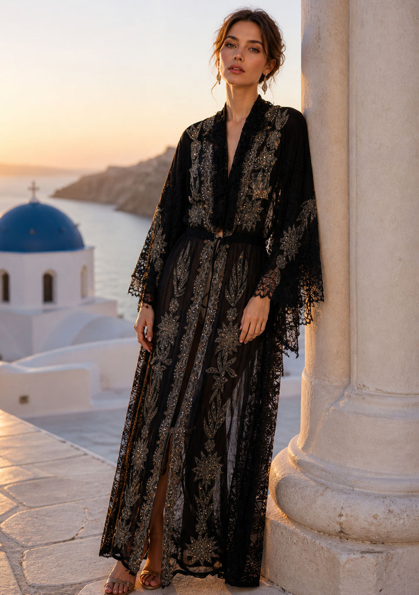 Vestido maxi de algodón para mujer - Aarna