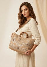 Bolso de lona bordado para mujer - Areeba