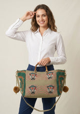 Bolso de lona bordado para mujer - Supirya