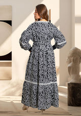 ibBan Vestido maxi de mujer Hazal | Artesanal | Talla única
