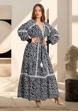 ibBan Vestido maxi de mujer Hazal | Artesanal | Talla única