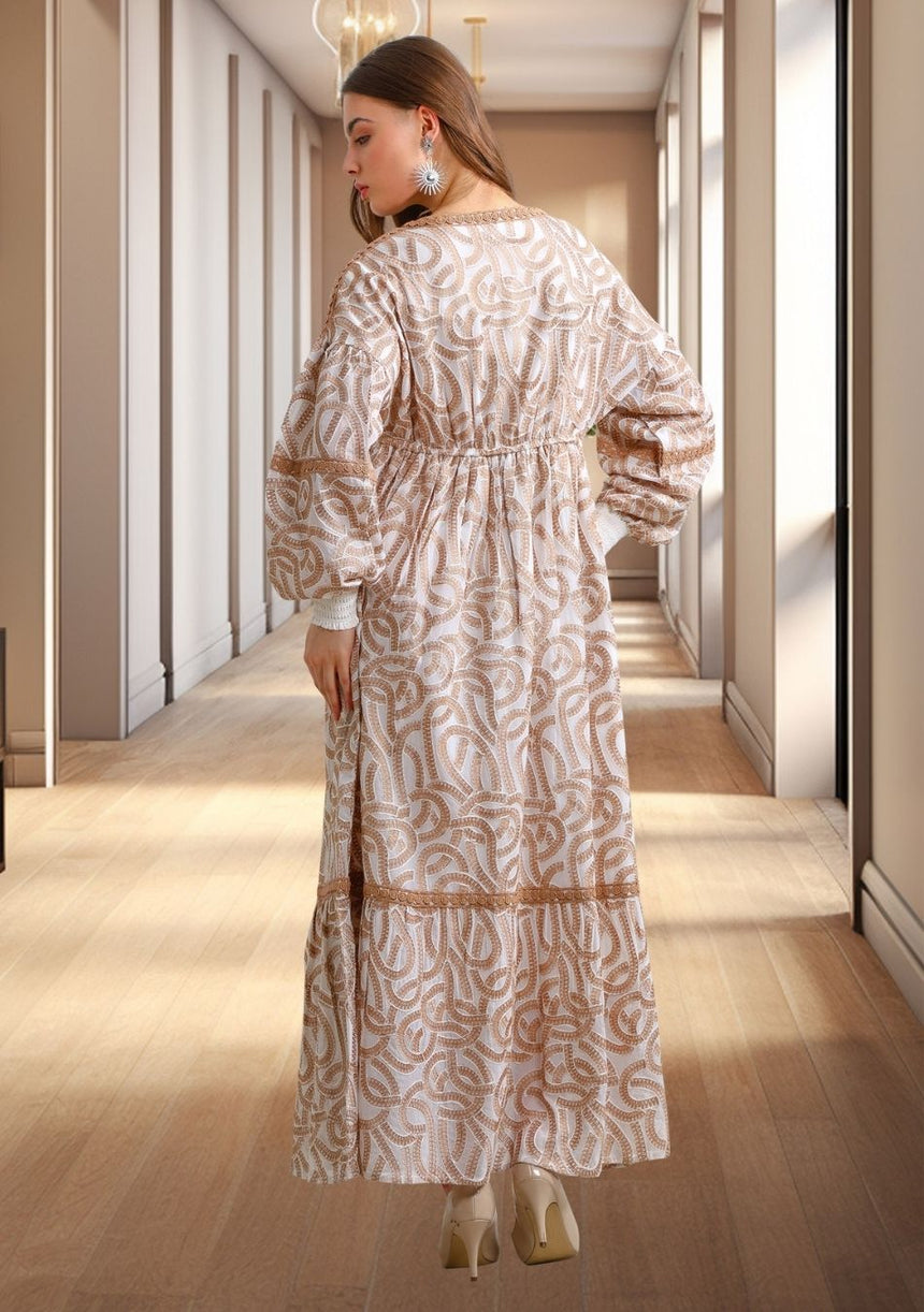 ibBan Vestido maxi de mujer Hazal | Artesanal | Talla única
