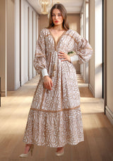 ibBan Vestido maxi de mujer Hazal | Artesanal | Talla única