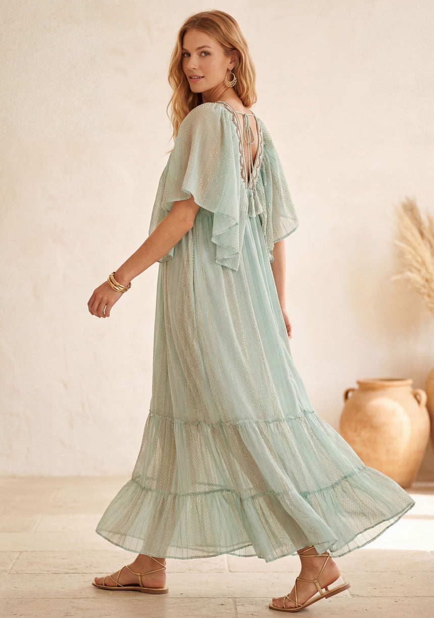 Vestido maxi de algodón para mujer - Safina