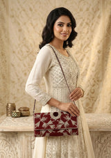 Women's Embroidered Canvas Wallat - Areeba