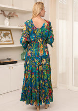 ibBan Hand Embroidered Cotton High-Low Maxi Dress - Zayba