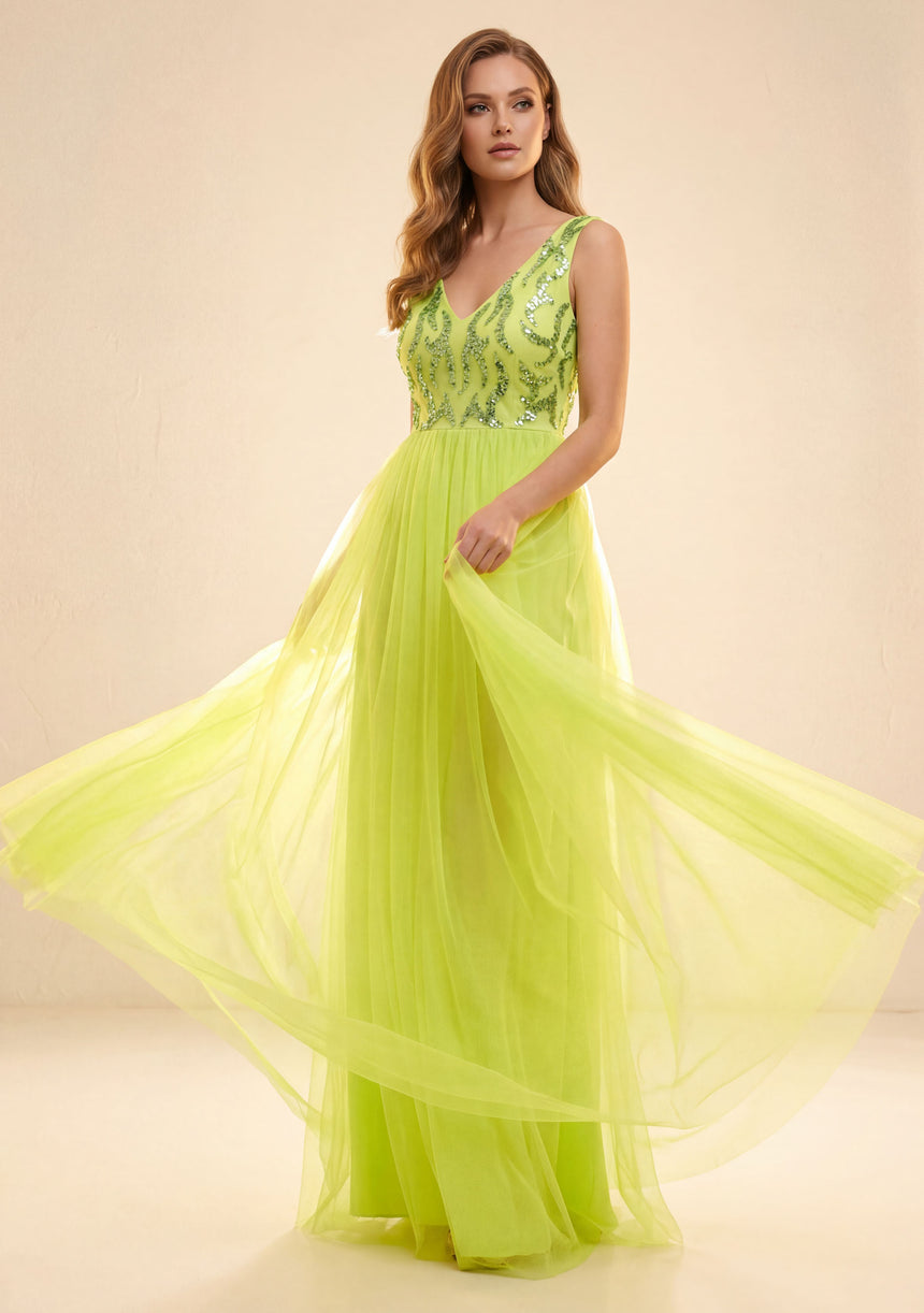 Women's Georgette Maxi Dress - Bridal
