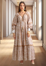 ibBan Vestido maxi de mujer Hazal | Artesanal | Talla única