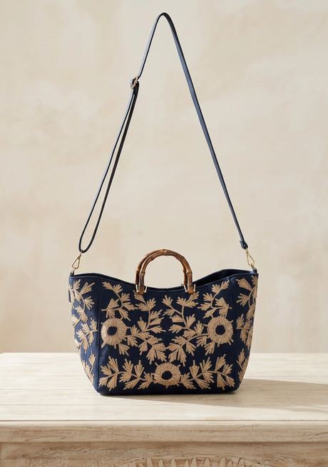Sac à main en toile brodé pour femme - Areeba