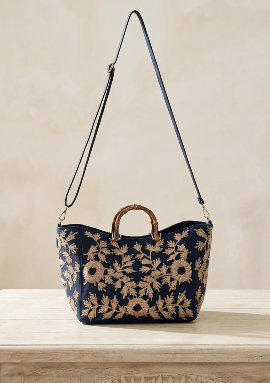Bolso de lona bordado para mujer - Areeba