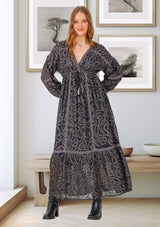 ibBan Vestido maxi de mujer Hazal | Artesanal | Talla única