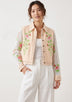 Women's Artisan Hand Embroidery Canvas Jacket - Farida