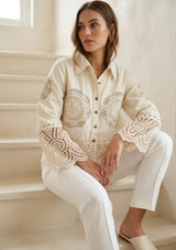 Chaqueta vaquera artesanal de mujer - Ishila