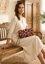 Women's Embroidered Canvas Wallat - Areeba