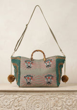Bolso de lona bordado para mujer - Supirya