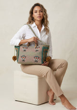 Bolso de lona bordado para mujer - Supirya