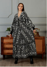 ibBan Vestido Largo Nuria para Mujer | Georgette | Artesanal | Talla Única