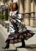 Vestido largo ibBan para mujer Nasra | Algodón estampado | Artesanal | Talla única