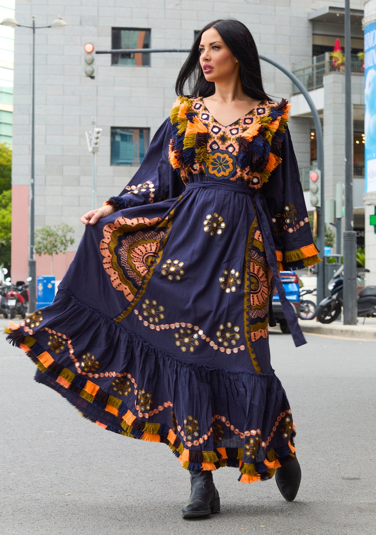 ibBan Robe longue femme Sara | Artisanale | Taille unique