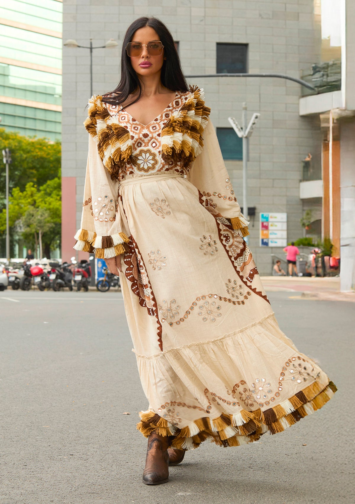 ibBan Robe longue femme Sara | Artisanale | Taille unique