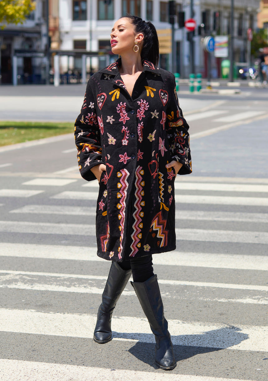 Women's Artisan Long Coat - Lahia