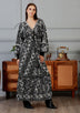 ibBan Vestido Largo Nuria para Mujer | Georgette | Artesanal | Talla Única