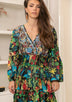 ibBan Hand Embroidered Cotton High-Low Maxi Dress - Zayba