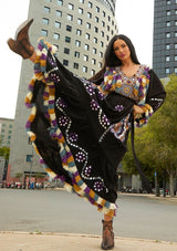ibBan Vestido Largo para Mujer Sara | Tela Slub | Artesanal | Talla Única