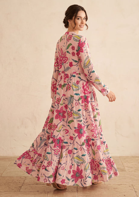 Maxivestido de algodón para mujer - Nobia