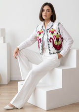 Women's Outing wear Open Front V-Neck Gilet - Sona