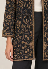 ibBan Women’s Black  Jacket with Hand Embroidered - Elowen