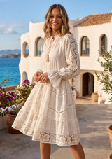 ibBan Women's Hand Embroidered Cotton Dres -Eshaal