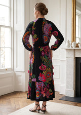 ibBan Women’s Black Multicolor Printed  Long Tunic - Asrar