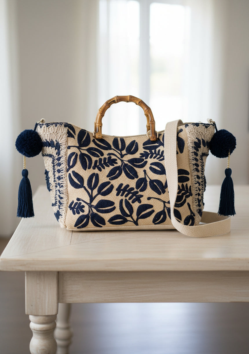 Bolso de yute bordado para mujer - Anam