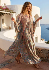 ibBan Premium Lurex Kaftan Dress with Hand Embroidery -Kamla Kaftan