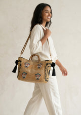 Bolso de lona bordado para mujer - Supirya