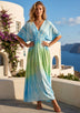 ibBan Premium Rayon Tie-Dye Maxi Dress | Women's Luxury Resort Dress -Lexi Long Dress