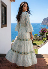 ibBan Summer Long Dress with Hand Embroidery | Elegant Maxi Dress - Tarra