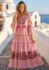 Women's Hand Embroidery Cotton Long Tunic Dress with Embroidery | ibBan - Orla