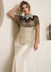 ibBan Hand Beaded Embroidered Party Cape | Luxury Women's Evening Cape - Liza
