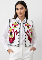 Women's Outing wear Open Front V-Neck Gilet - Sona