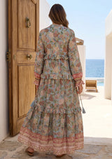 ibBan Premium Lurex Maxi Dress with Hand Embroidery | Luxury Boho -Baria