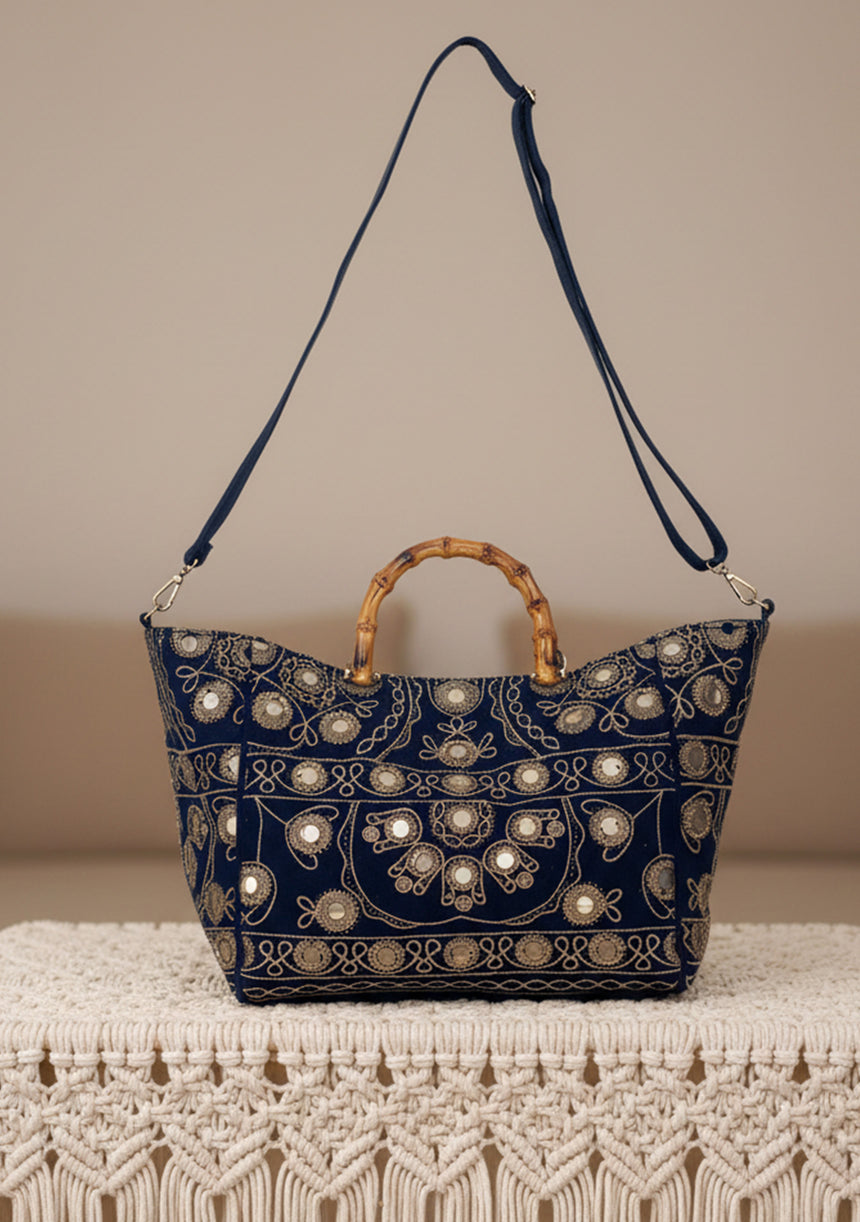 Bolso de lona bordado para mujer - Mihar