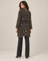 ibBan Women’s Black  Jacket with Hand Embroidered - Elowen