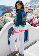 ibBan Hand Embroidered Denim Jacket for Women - Tashmira Jacket