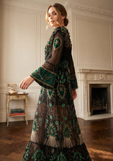 ibBan Luxury Hand Embroidered Long Dress | Designer Dress - Abiba Long Dress