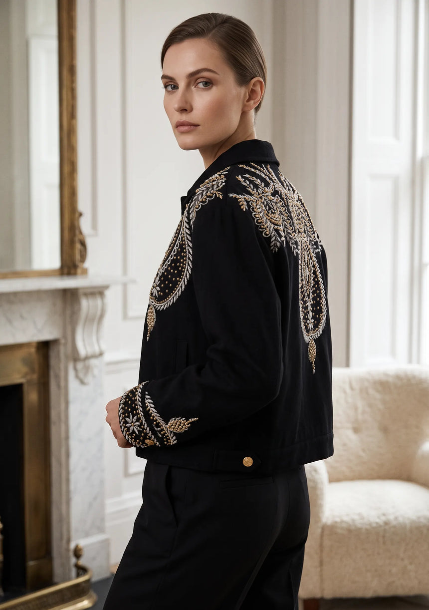 ibBan Luxury Hand Embroidered Women's Jacket - Esana Jacket