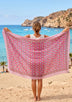 ibBan Pink Printed Cotton Pareo | Beach Wrap & Resort Sarong- Solo